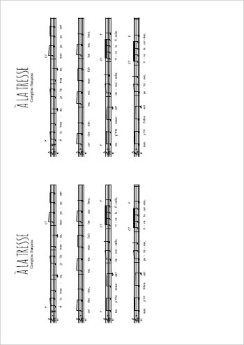 À la tresse Partition gratuite
